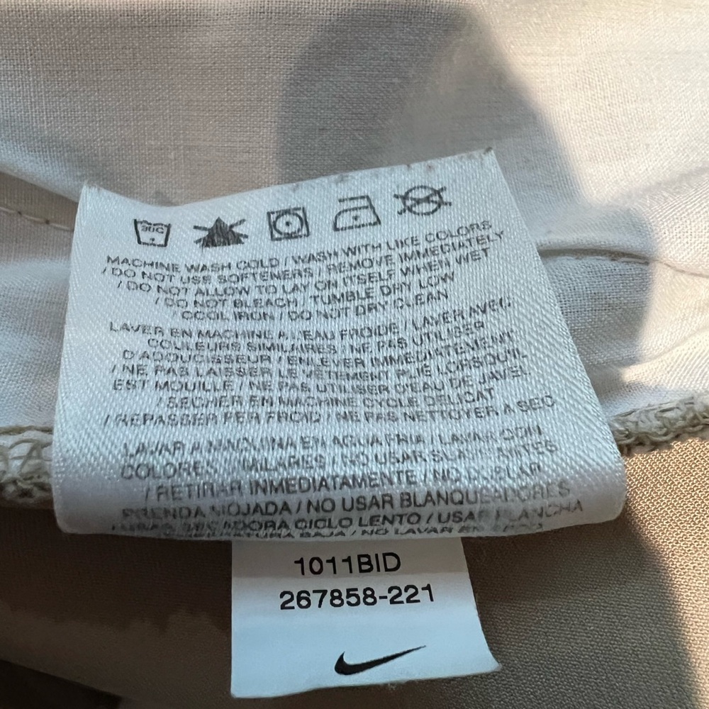 NIKE Golf Fit Dry STRETCH BEIGE Performance Pants Flat Front 38 Waist - Picture 6 of 6
